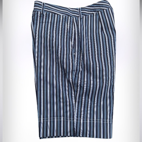 NWT Bugatchi Women size 2 striped “midnight” shorts Golf Shorts - Picture 5 of 8